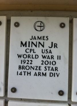James Minn - Arlington Gravesite Plaque
