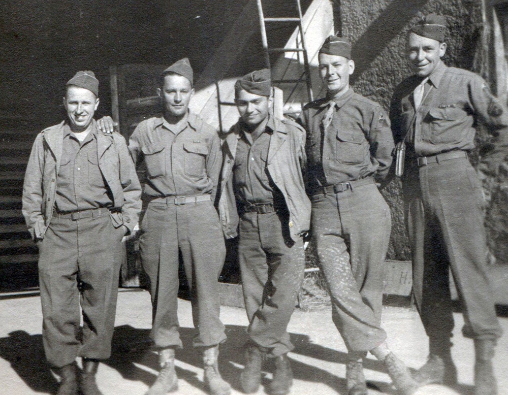 Edwin Bogacy, Slatter, Hershel Fogelson, Jim Minn and Sillman.<br/>  Wasserbug, Germany June 1945